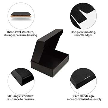 Elegant Black Shipping Boxes for Small Business Needs 12 Pack