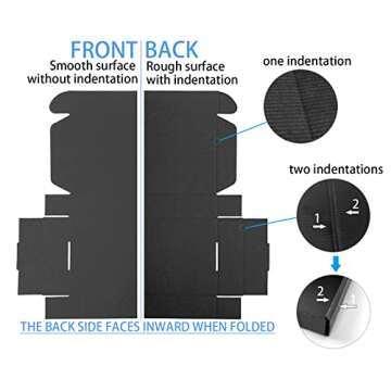 Elegant Black Shipping Boxes for Small Business Needs 12 Pack