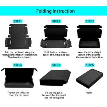 Elegant Black Shipping Boxes for Small Business Needs 12 Pack