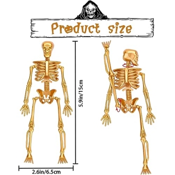 DULEFUN Mini Skeletons for Spooky Halloween Crafts and Decor