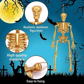 DULEFUN Mini Skeletons for Spooky Halloween Crafts and Decor
