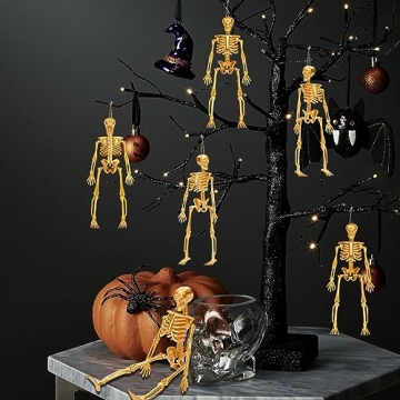DULEFUN Mini Skeletons for Spooky Halloween Crafts and Decor