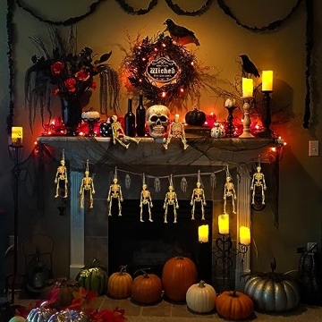 DULEFUN Mini Skeletons for Spooky Halloween Crafts and Decor