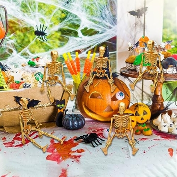 DULEFUN Mini Skeletons for Spooky Halloween Crafts and Decor