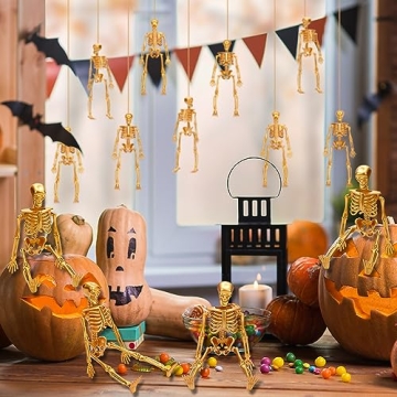 DULEFUN Mini Skeletons for Spooky Halloween Crafts and Decor