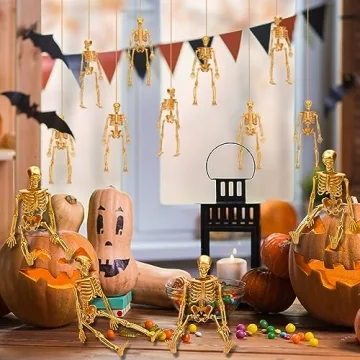 DULEFUN Mini Skeletons for Spooky Halloween Crafts and Decor