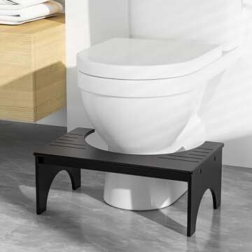 PheeHong Bamboo Toilet Stool - Ideal Solution for Bathroom Comfort