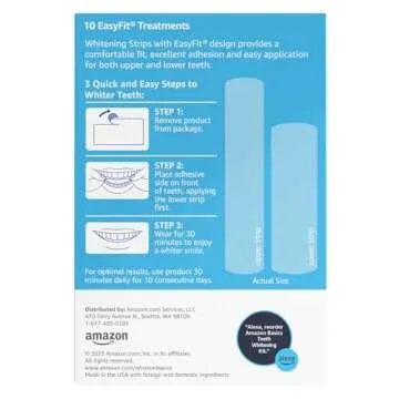 Amazon Basics 10 Day Teeth Whitening Strips Kit - Affordable Results