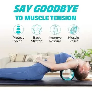 YES4ALL Combo Spinal Groove Wheel Roller - 6 inch + Massage Wheel Roller - 12 inch