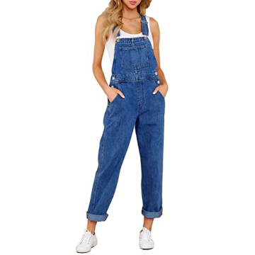 luvamia Women's Casual Adjustable Denim Bib Overalls - Fashionable & Comfortable