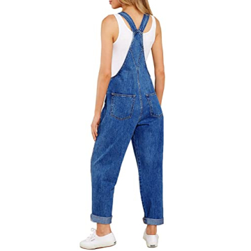 luvamia Women's Casual Adjustable Denim Bib Overalls