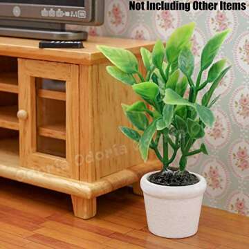 Odoria 1/12 Miniature Green Plants Dollhouse Decoration Accessories