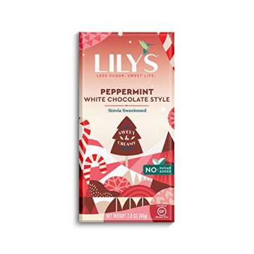 LILY'S White Chocolate Style Peppermint, 2.8 oz Bars, 4-Pack