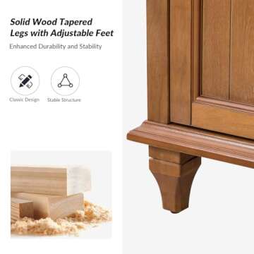 Stylish HULALA HOME Farmhouse Sideboard Cabinet 58"