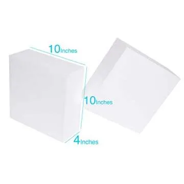 Silverlake Professional Craft Foam Block - American-Made Hard Foam - 10x10x4 EPS Block for Sculpting, Modeling & Display Projects