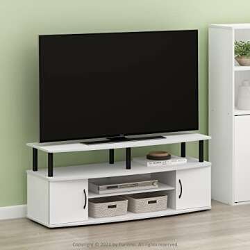 Furinno Jaya TV Stand for 55 Inch TV - Stylish Design