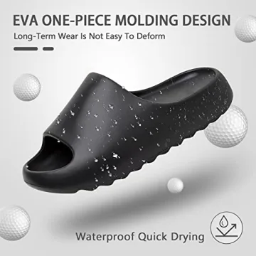 XTJSCBDSH Cloud Slides - Soft, Non-Slip Quick Dry Sandals