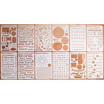 BULLETstencils Starter Set with 12 Unique Designs