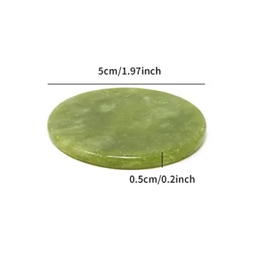 Honbay 6PCS Round Jade Stone Holders for Eyelash Extensions