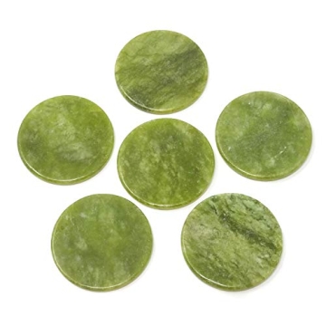 Honbay 6PCS Round Jade Stone Holders for Eyelash Extensions