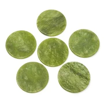 Honbay 6PCS Round Jade Stone Holders for Eyelash Extensions