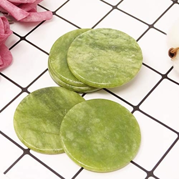 Honbay 6PCS Round Jade Stone Holders for Eyelash Extensions