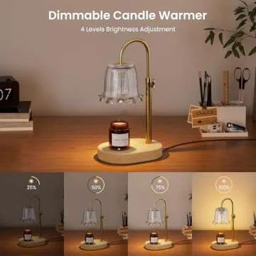 Timeless Candle Warmer Lamp with Adjustable Height and Timer