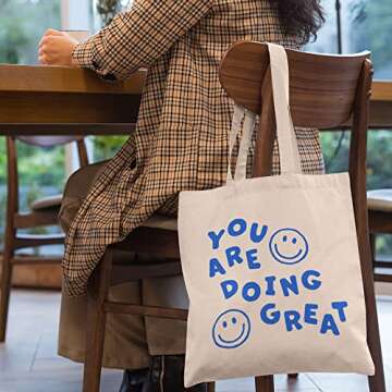 Jakayla Canvas Tote Bag Funny Large Shopping Tote Bag Women Gifts Reusable Bag Canvas Grocery Cute Tote Bag