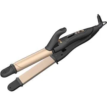 Berta 2 in 1 Hair Iron Professional Hair Straightener & Curler Iron, Ceramic Flat Iron Ionic 1.25 Inch Barrel 275-425℉ Adjustable Temperature, Dual Voltage,32mm