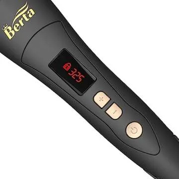 Berta 2 in 1 Hair Iron Professional Hair Straightener & Curler Iron, Ceramic Flat Iron Ionic 1.25 Inch Barrel 275-425℉ Adjustable Temperature, Dual Voltage,32mm