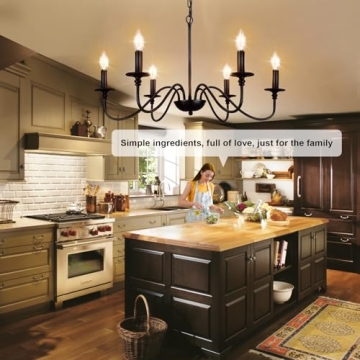 Depuley Black Candle Chandelier for Stylish Dining Rooms