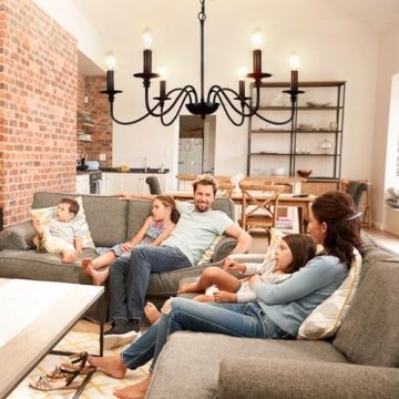 Depuley Black Candle Chandelier for Stylish Dining Rooms