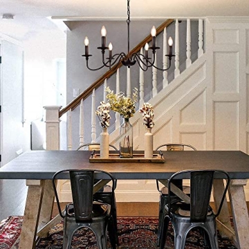 Depuley Black Candle Chandelier for Stylish Dining Rooms