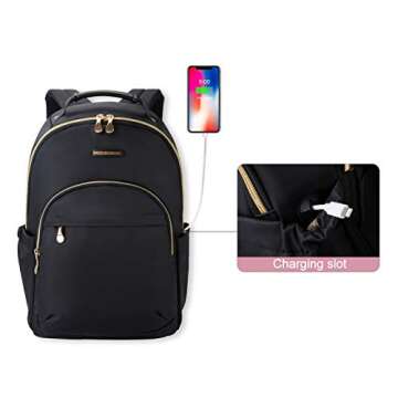 LIGHT FLIGHT Laptop Backpack for Women - Large Capacity, Versatile & Chic