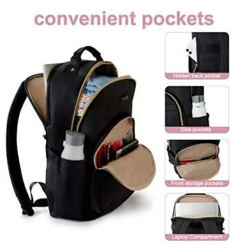 Stylish LIGHT FLIGHT Laptop Backpack for Women - 17.3 Inch