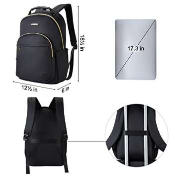 Stylish LIGHT FLIGHT Laptop Backpack for Women - 17.3 Inch