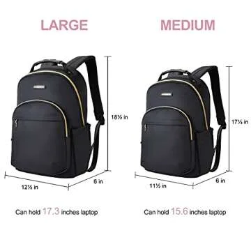 Stylish LIGHT FLIGHT Laptop Backpack for Women - 17.3 Inch