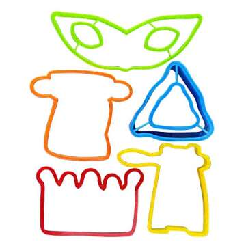 Purim Cookie Cutter Set - Plastic Set - Includes Gragger, Megillah, Crown, and Mask - by The Kosher ...