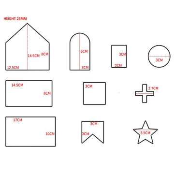Joinor 18PCS/Set DIY Stainless Steel Christmas Series Cookie Cutter 3D Gingerbread house Biscuit Mold Fondant Cake Decorating Tools
