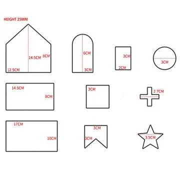 Joinor 18PCS/Set DIY Stainless Steel Christmas Series Cookie Cutter 3D Gingerbread house Biscuit Mold Fondant Cake Decorating Tools