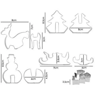 Joinor 18PCS/Set DIY Stainless Steel Christmas Series Cookie Cutter 3D Gingerbread house Biscuit Mold Fondant Cake Decorating Tools