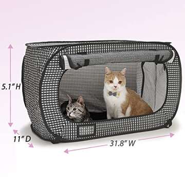 Necoichi Cat Travel Carrier Cage for Stress-Free Travel
