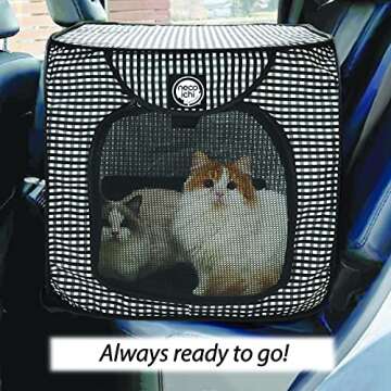 Necoichi Cat Travel Carrier Cage for Stress-Free Travel