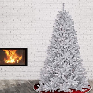 Beautiful 7 Ft Pre-Lit White Christmas Tree for Holidays