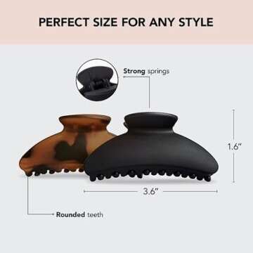 Kitsch Medium Claw Clips, Medium Hair Clips for Women, Stylish Hair Claw Clips for Thick Hair & Thin...