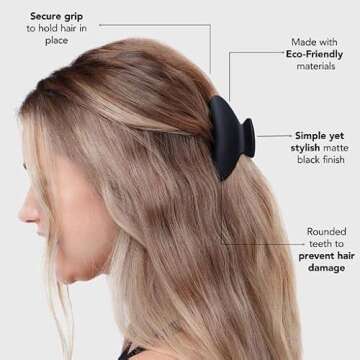 Kitsch Medium Claw Clips, Medium Hair Clips for Women, Stylish Hair Claw Clips for Thick Hair & Thin Hair, Cute Medium Hair Clip & Claw Clip for Teen Girls, Hair Accessories, 2pc set