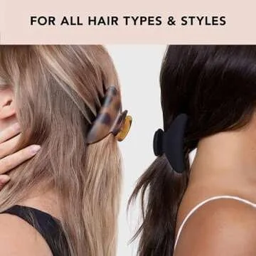 Kitsch Medium Claw Clips, Medium Hair Clips for Women, Stylish Hair Claw Clips for Thick Hair & Thin Hair, Cute Medium Hair Clip & Claw Clip for Teen Girls, Hair Accessories, 2pc set