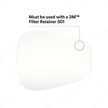 3M Respirator Filter Replacement 5P71-6, 6/Pack, P95, Must Be Used with 3M 5000 Respirators or 3M Cartridges 6000 Series