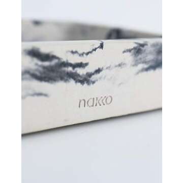 Nakko Modern Jewelry Organizer | Gold Metal 3 Tier Necklace and Earring Display Rack with Ring Holder (Gold + Marble)