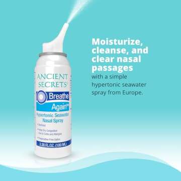 Ancient Secrets Saline Nasal Spray | Allergy Relief & Moisturizer